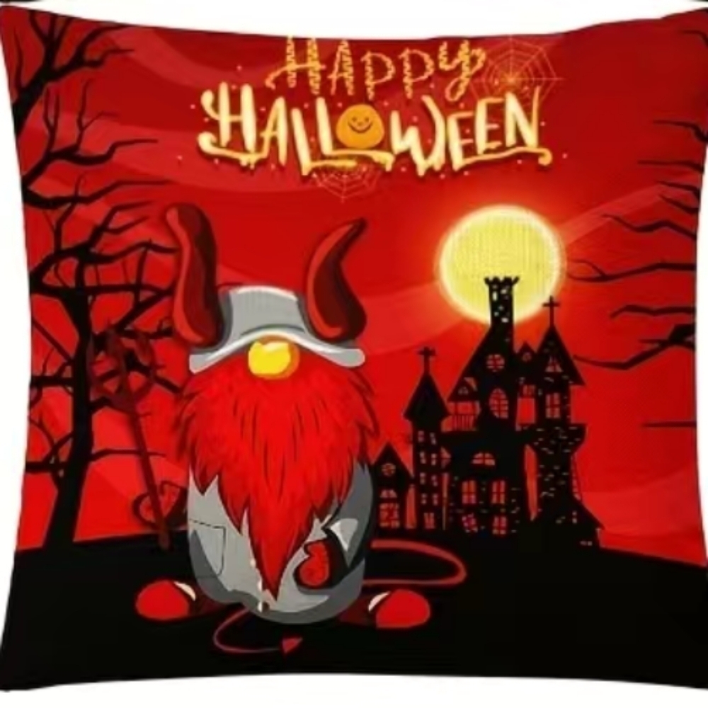 New Gnome devil Halloween bat home decor accent pillow case